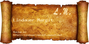 Lindauer Margit névjegykártya